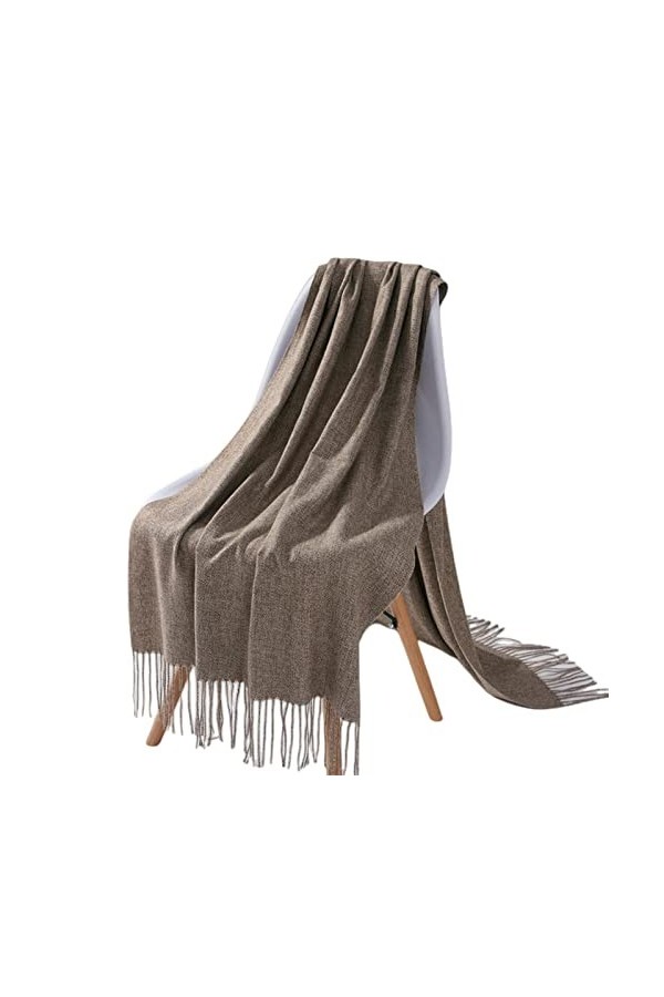 TOBILE Écharpes pour femme imitation pashmina belle écharpe dhiver chaude petit châle à carreaux pour femme long moucheté de