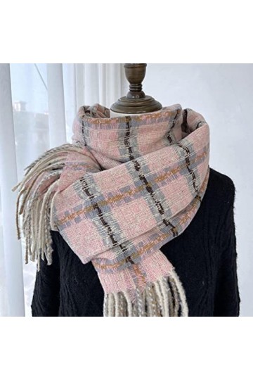 Foulard Femme Soie Cheveux pour De Hiver en Echarpe Nouvelle Écharpe Femmes Designer Écharpe À Carreaux Femmes Chaud Longue M