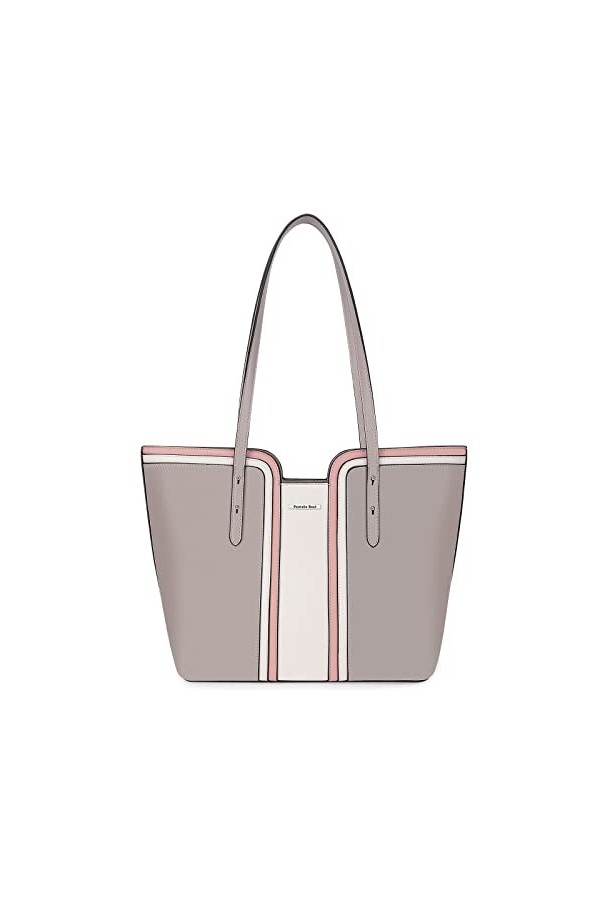 Pomelo Best Sac à main pour femme avec bandoulière réglable Rose, gris, X-Large