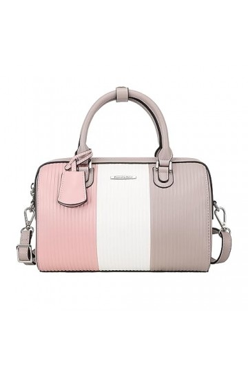 Pomelo Best Sacs à main Rose et Gris Sac à main pour femme avec Sangle détachable