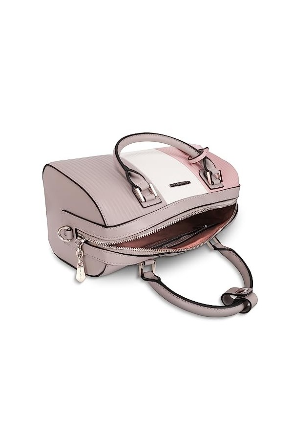 Pomelo Best Sacs à main Rose et Gris Sac à main pour femme avec Sangle détachable