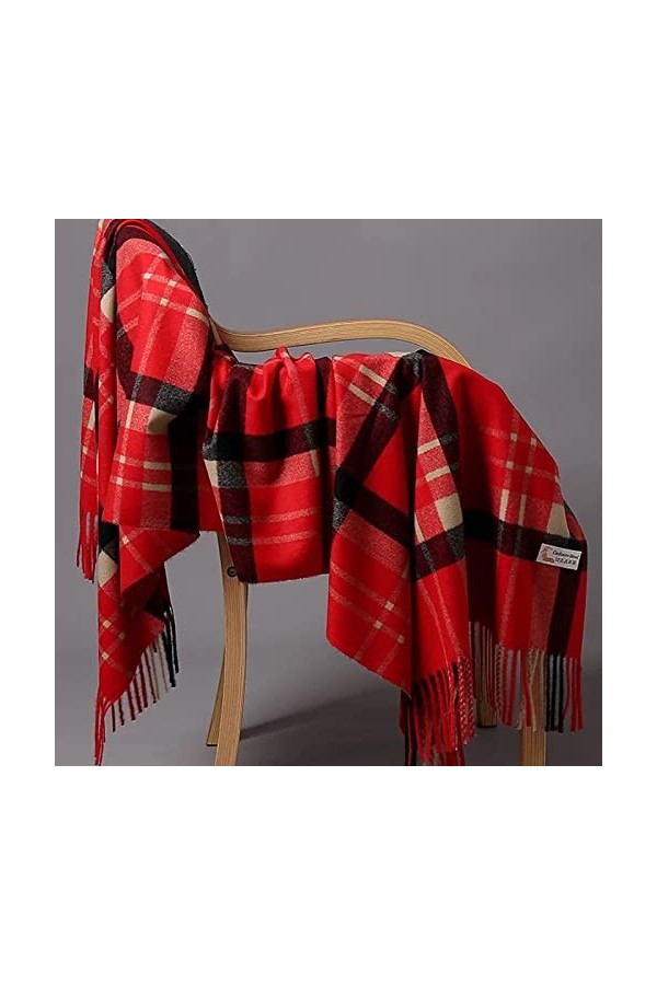 Foulard Femme Soie Cheveux pour De Hiver en Echarpe 200 * 70Cm Mode Chaud Écharpe Dot Motif Long Gland Dames Épaississement C