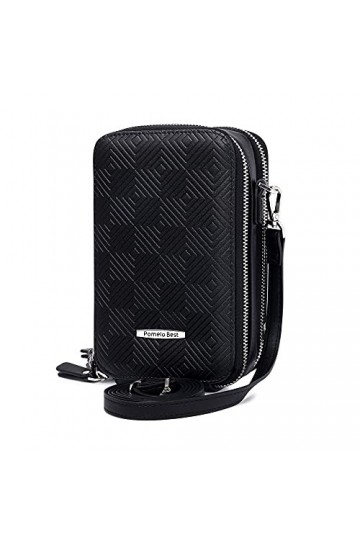 Pomelo Best Sacs à bandoulière pour téléphone Portable pour Femme avec Motif clé Grecque et Plusieurs emplacements pour Carte