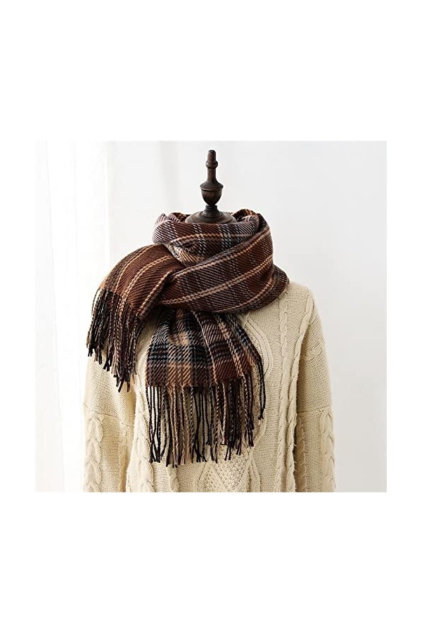 LuisFranklin Foulard Femme Echarpe Soie Cheveux Écharpe À Carreaux De Luxe Femmes Chaudes Longue Écharpe Femmes Écharpe Dames