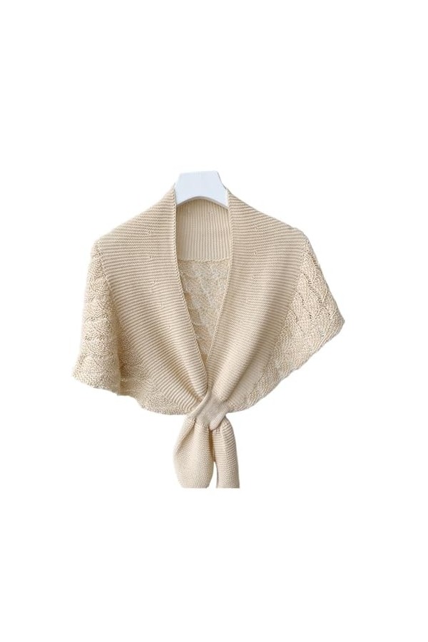 Écharpe châle à faux col en tricot, pull à la mode, léger et solide, grandes écharpes tricotées creuses for foulard de tête f