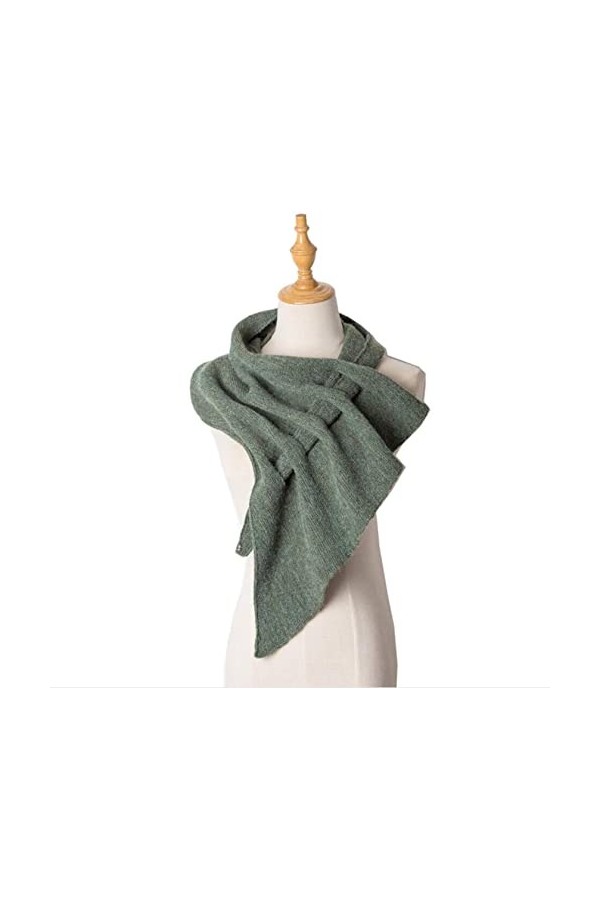 Foulard Femme Soie Cheveux pour De Hiver en Echarpe Écharpe De Luxe Dames Solide Couleur Tricoté Triangle Écharpe Enveloppé P