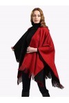 Bysonglezai Foulard Femme Echarpe Homme Châle Femmes Écharpe Hiver Classique Solide Gland Poncho Chaud Femme Épais Wrap Couve