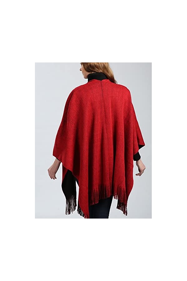 Bysonglezai Foulard Femme Echarpe Homme Châle Femmes Écharpe Hiver Classique Solide Gland Poncho Chaud Femme Épais Wrap Couve