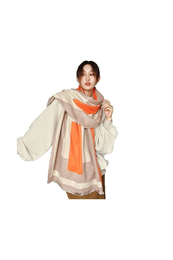 KAYNO Hiver Écharpe Mode Épais Hiver Chaud Écharpe Femmes Cachemire Wraps Foulards De Luxe Double Face Couverture Foulards Lo