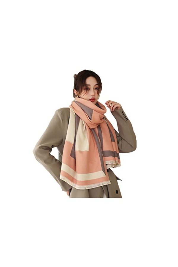 KAYNO Hiver Écharpe Mode Épais Hiver Chaud Écharpe Femmes Cachemire Wraps Foulards De Luxe Double Face Couverture Foulards Lo