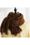 Écharpe En Cachemire Dautomne Et Dhiver Écharpe À La Mode Chaude Et Douce Foulard Color : Brown, Size : 70X180CM 
