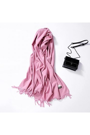 Bysonglezai Foulard Femme Echarpe Homme Châle Solide Cachemire Pashmina Hiver Chaud Écharpe Femmes Châle Long Gland Moucheté 