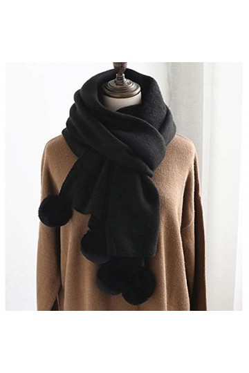 GCC ChâLe Écharpe en Laine Tricotée Hiver Chaud pour Femme,Écharpe Chaude Automne Et Hiver Couleur Unie écharpe Sauvage Doubl