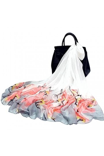 TZUFA Écharpe en soie pour femmes, écharpe de mode automne et hiver, surdimensionné, châle de protection solaire, longue écha