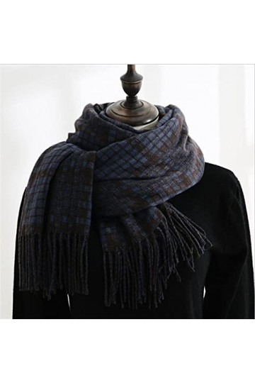 Foulard Femme Soie Cheveux pour De Hiver en Echarpe Écharpe Femmes Mini Plaid Chaud Écharpe Femmes Écharpe Écharpe Épais Doux