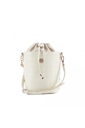 VICTORIA HYDE Femme Sac à Main Sac à Bandoulière Sac Dépaule Sac Messenger Sac Porté épaule Cuir Veritable Beige Forme de se