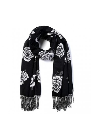 Foulard Femme Cheveux Echarpe Soie [Écharpe De Luxe Châle pour Femmes Mode Fleur Doux Écharpe Wrap Couverture Écharpe pour Fe