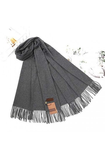 Bysonglezai Foulard Femme Echarpe Homme Châle Mode Hiver Écharpe Femme Blanc Cachemire Écharpe Longue Épaisse Chaude Couleur 