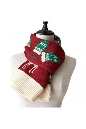 LuisFranklin Foulard Femme Echarpe Soie Cheveux Dames Écharpe De Noël De Mode De Noël Écharpe Tricotée Mignonne Écharpe Festi