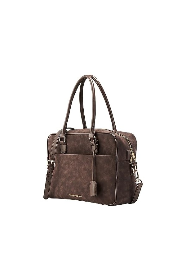 VICTORIA HYDE Grand sac à main pour femme - Sac de voyage - Imitation daim - Sac à main - Pour affaires, bureau, école, shopp