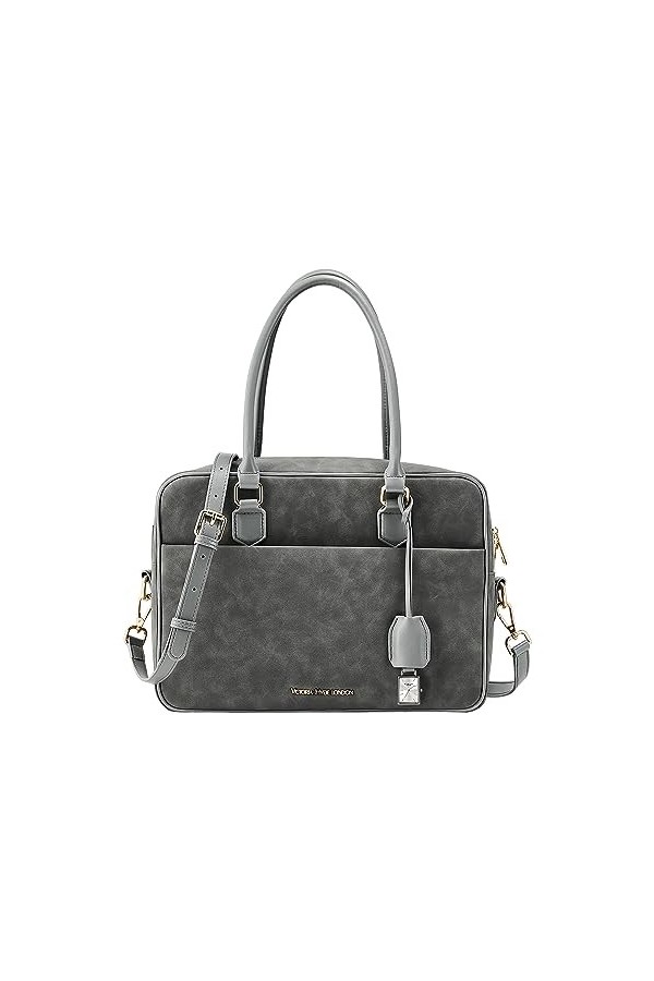 VICTORIA HYDE Grand sac à main pour femme - Sac de voyage - Imitation daim - Sac à main - Pour affaires, bureau, école, shopp