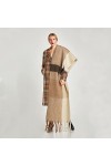 Femmes Gland Écharpe Chaud Grand Châle Wrap Pashmina Couverture Foulards Plaid Foulard Femme Pashmina Foulard-Gris