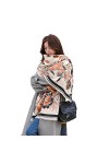 KAYNO Hiver Écharpe Printemps hiver écharpe pour femmes imprimer Pashmina épais chaud châle enveloppes écharpes longue écharp