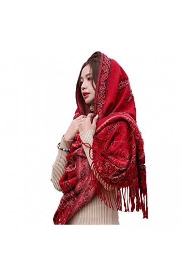 KAYNO Hiver Écharpe Femmes mode écharpe hiver chaud épais écharpe imprimé fleuri Pashmina écharpes châles longue écharpe douc