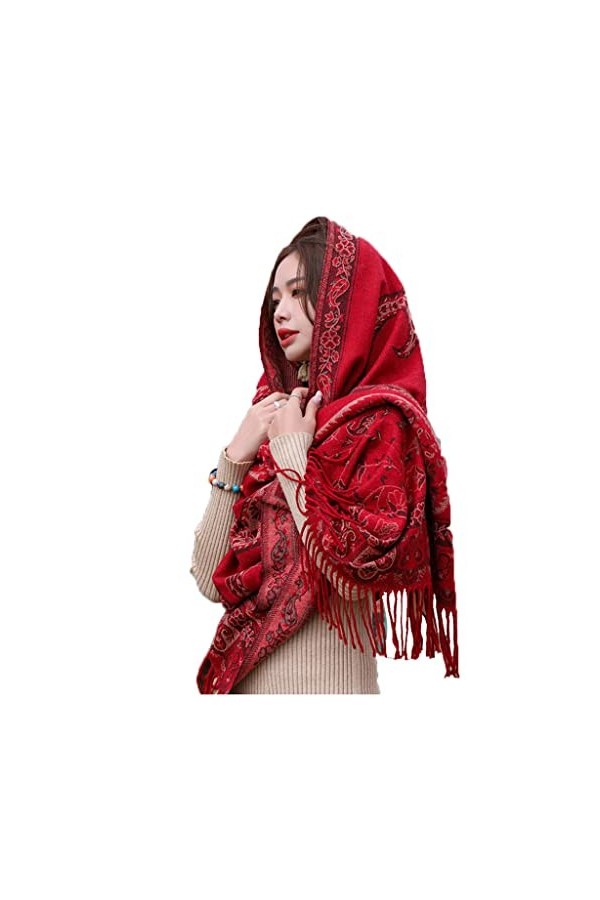 KAYNO Hiver Écharpe Femmes mode écharpe hiver chaud épais écharpe imprimé fleuri Pashmina écharpes châles longue écharpe douc