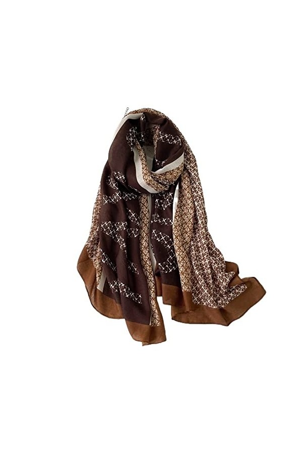 Écharpe de Noël Hiver Femmes Écharpe Imprimer Coton Hijabs Écharpes pour Châles Wraps Pashmina Écharpes de Cou Dames Écharpes