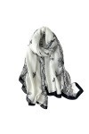 Écharpe de Noël Hiver Femmes Écharpe Imprimer Coton Hijabs Foulards pour Châles Wraps Pashmina Écharpes de Cou Dames Écharpes