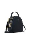 Katech Mini Sac à Dos Cuir PU Femmes Filles, Sacs à Main Portés Dos Loisir avec Bandoulière Amovible, Petit Sac Décole Étanc