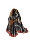 Écharpe de Noël Hiver Femmes Écharpe Imprimer Coton Hijabs Écharpes pour Châles Wraps Pashmina Écharpes de Cou Dames Écharpes