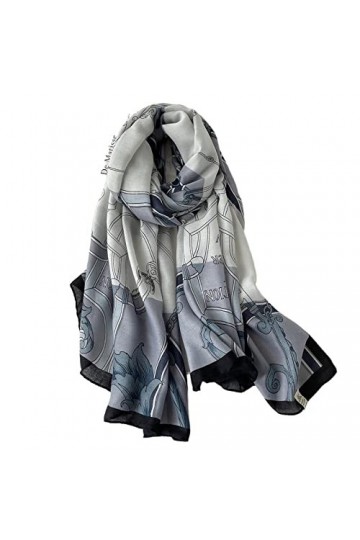 Écharpe de Noël Hiver Femmes Écharpe Imprimer Coton Hijabs Foulards pour Châles Wraps Pashmina Écharpes de Cou Dames Écharpes