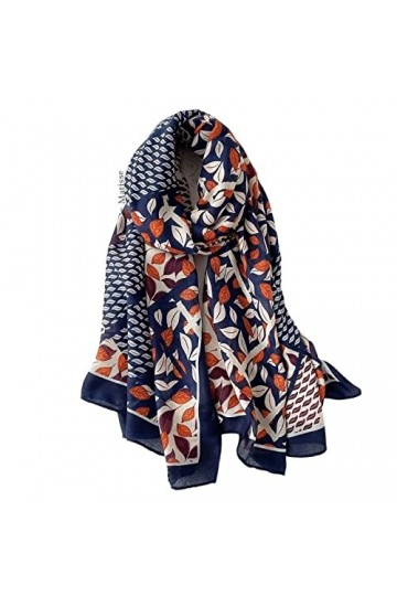 Écharpe de Noël Hiver Femmes Écharpe Imprimer Coton Hijabs Écharpes pour Châles Wraps Pashmina Écharpes de Cou Dames Écharpes
