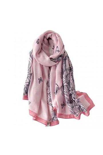 Écharpe de Noël Hiver Femmes Écharpe Imprimer Coton Hijabs Écharpes pour Châles Wraps Pashmina Écharpes de Cou Dames Écharpes