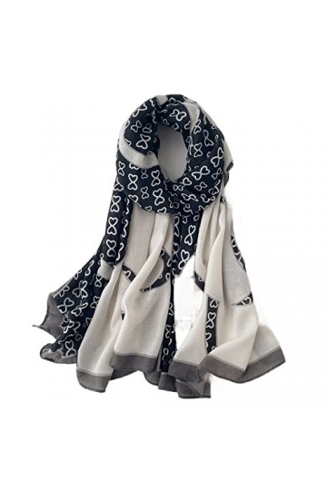 Écharpe de Noël Hiver Femmes Écharpe Imprimer Coton Hijabs Écharpes pour Châles Wraps Pashmina Écharpes de Cou Dames Écharpes