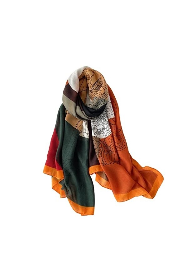 Écharpe de Noël Hiver Femmes Écharpe Imprimer Coton Hijabs Foulards pour Châles Wraps Pashmina Écharpes de Cou Dames Écharpes