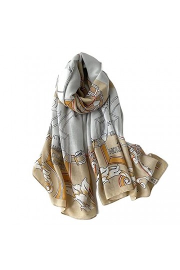 Écharpe de Noël Hiver Femmes Écharpe Imprimer Coton Hijabs Écharpes pour Châles Wraps Pashmina Écharpes de Cou Dames Écharpes