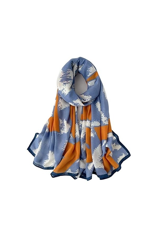 Écharpe de Noël Hiver Femmes Écharpe Imprimer Coton Hijabs Écharpes pour Châles Wraps Pashmina Écharpes de Cou Dames Écharpes