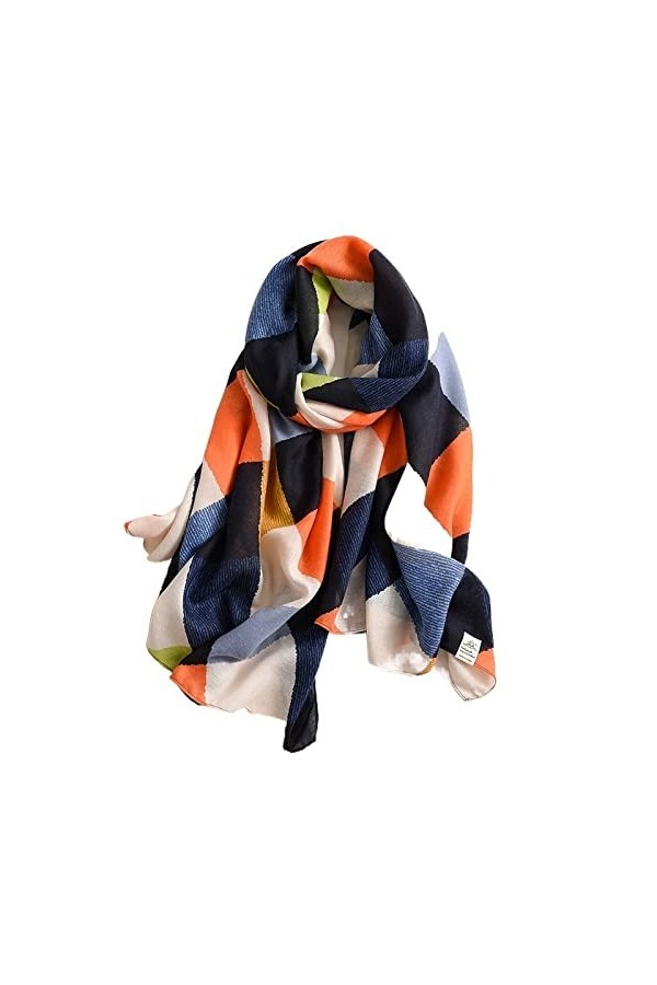 Écharpe de Noël Hiver Femmes Écharpe Imprimer Coton Hijabs Écharpes pour Châles Wraps Pashmina Écharpes de Cou Dames Écharpes