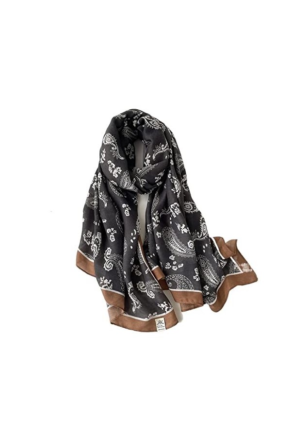 Écharpe de Noël Hiver Femmes Écharpe Imprimer Coton Hijabs Écharpes pour Châles Wraps Pashmina Écharpes de Cou Dames Écharpes