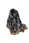 Écharpe de Noël Hiver Femmes Écharpe Imprimer Coton Hijabs Écharpes pour Châles Wraps Pashmina Écharpes de Cou Dames Écharpes