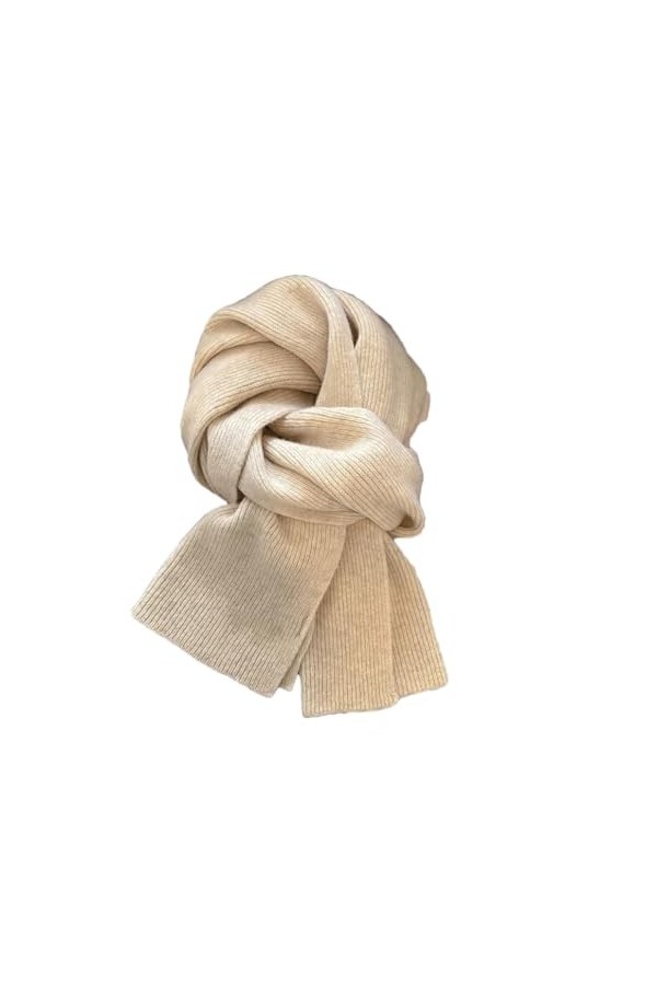 DBFBDTU Écharpe tricotée en laine pour femme - Couleur unie - Doux et chaud - Cadeau dhiver - Châle pashmina - Hijab, DZ096-