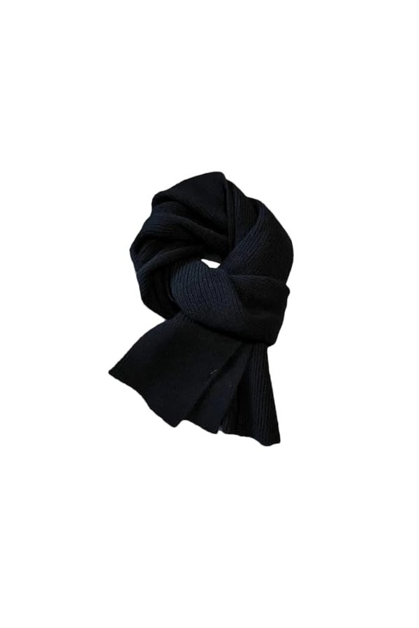 DBFBDTU Écharpe tricotée en laine pour femme - Couleur unie - Doux et chaud - Cadeau dhiver - Châle pashmina - Hijab, DZ096-