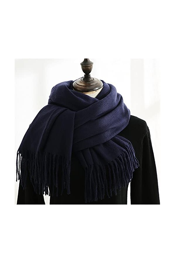 Foulard Femme Soie Cheveux pour De Hiver en Echarpe Nouvelle Écharpe Britannique De Couleur Unie pour Femmes, Châle Chaud Pol