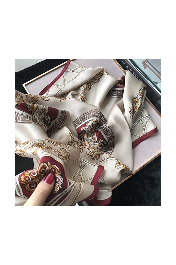 SISWIM Écharpe Chale Femme Écharpes en Soie exquises, écharpes à la Mode et polyvalentes au Printemps et en Automne Jupe en S