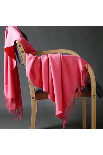 Écharpes dhiver pour femmes - Automne Hiver Mode Gland Femme Écharpe Rose Vif Dames Chauffage Chaud Châle Couleur Belle Écha