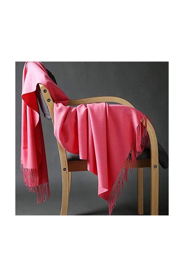 Écharpes dhiver pour femmes - Automne Hiver Mode Gland Femme Écharpe Rose Vif Dames Chauffage Chaud Châle Couleur Belle Écha