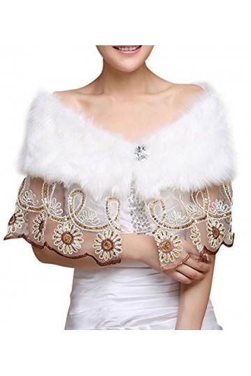 Insun - Pashmina - Femme - Ecru - Taille Unique